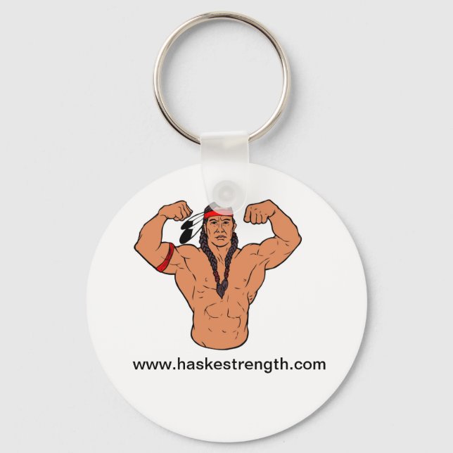 Warrior with Alternate HASKE Logo Keychain (Front)