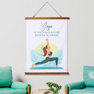 Warrior Yoga Art – Customisable Inspirational Hanging Tapestry