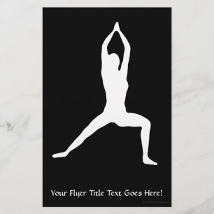 Warrior Yoga Pose Silhouette Flyer