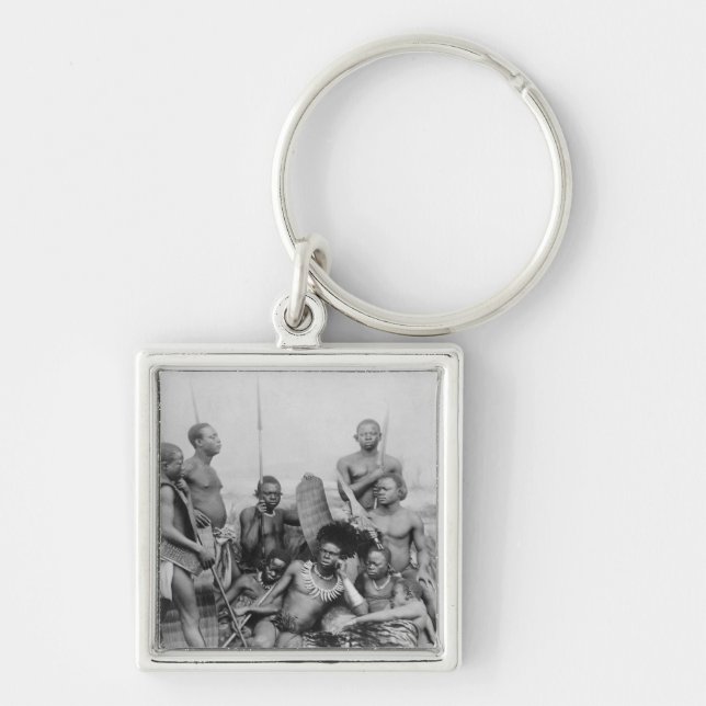 Warriors, Belgian Congo, 1894 Key Ring (Front)