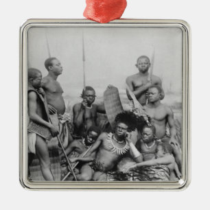 Warriors, Belgian Congo, 1894 Metal Tree Decoration