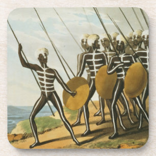 Warriors of New S. Wales engraved by M. Dubourg (f Coaster