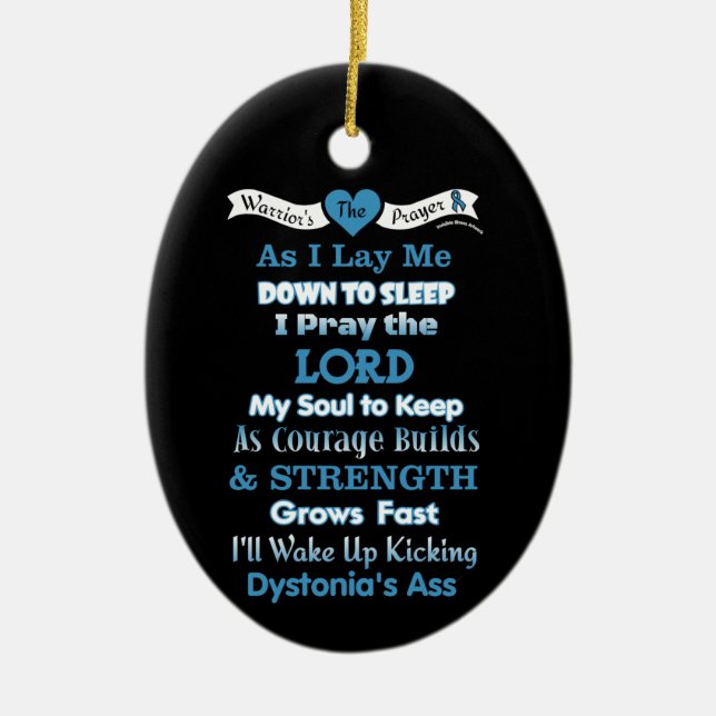Warrior's Prayer...Dystonia Ceramic Ornament (Front)