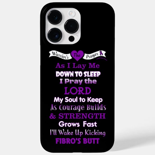 Warrior's Prayer...Fibro Case-Mate iPhone Case (Back)