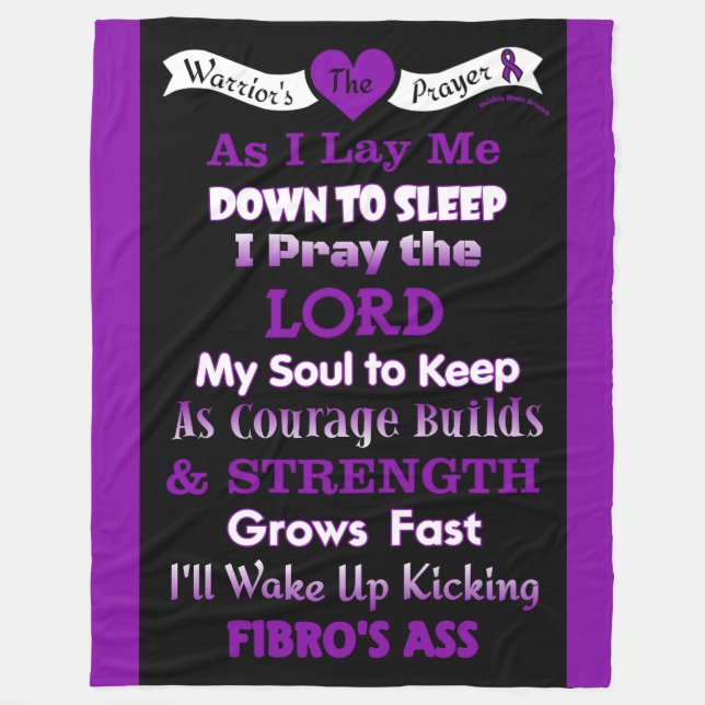 Warrior's Prayer...Fibro Fleece Blanket (Front)
