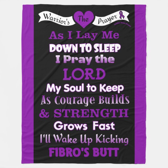 Warrior's Prayer...Fibro Fleece Blanket (Front)
