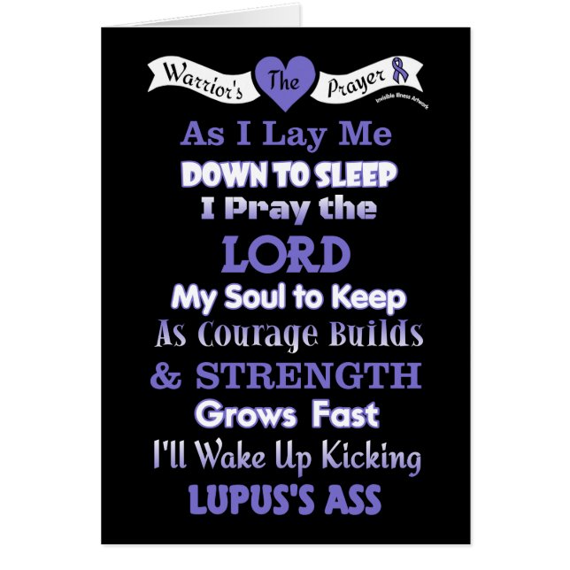 Warrior's Prayer...Lupus (Front)