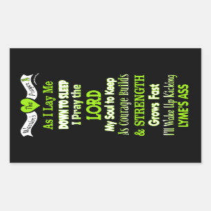 Warrior's Prayer...Lyme Rectangular Sticker