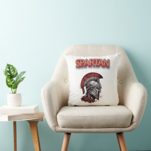 Warrior's Pride - Spartan Helmet with Red Plume Cushion