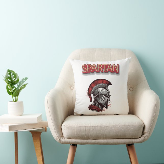 Warrior's Pride - Spartan Helmet with Red Plume Cushion (Chair)