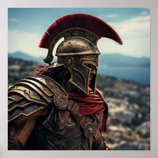 Warrior's Resolve: Spartano Ready for Battle Poste Poster