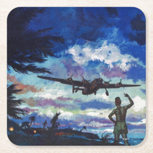 Warrior's Return Square Paper Coaster