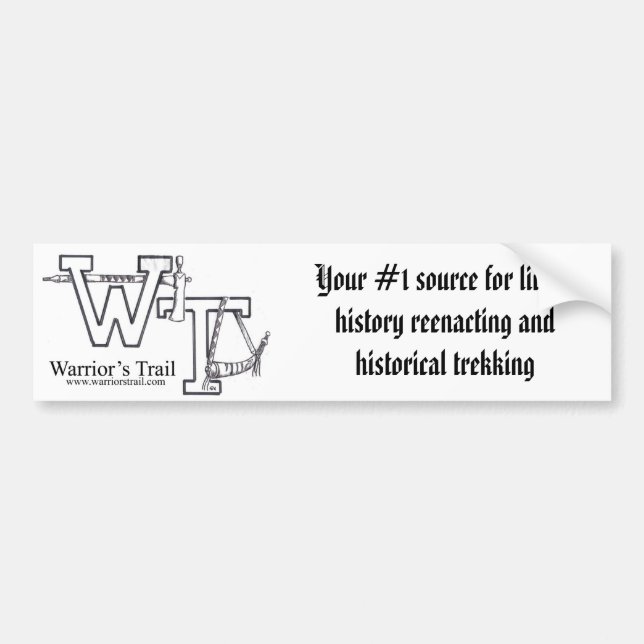 Warrior's Trail Bumper Sticker (Front)