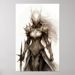 Warrior's Valour: Empowering Woman Warrior Poster