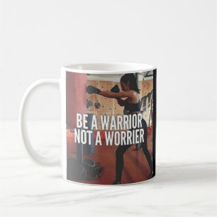 Warrrior vs Worrier - Women's Workout Motivational Coffee Mug