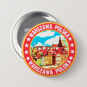 Warsaw 7.5 cm round badge