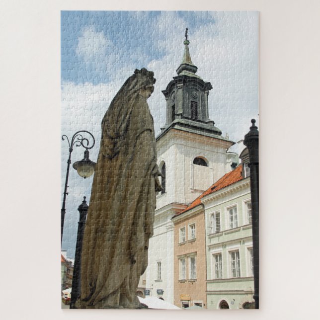 Warsaw church and statue, Poland 1014-pc Jigsaw Puzzle (Vertical)