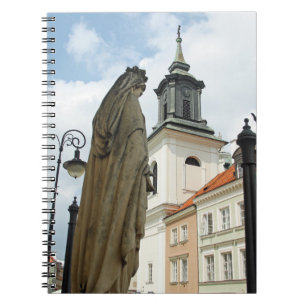 Warsaw church and statue, Poland Notebook