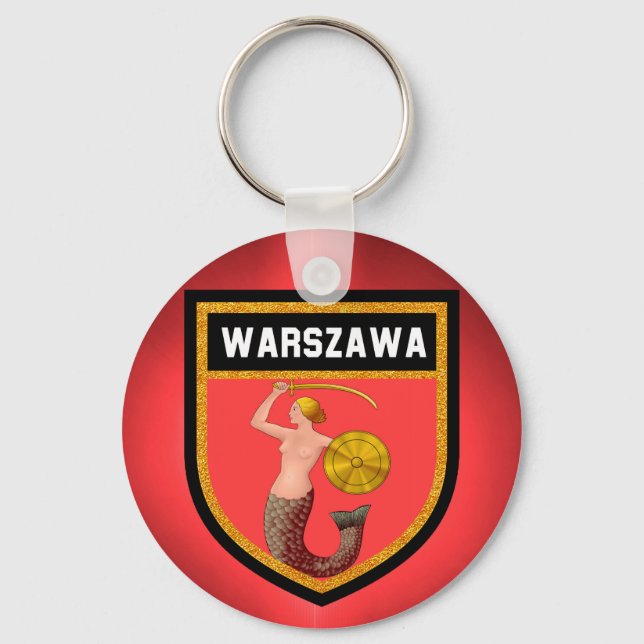 Warsaw  Flag Key Ring (Front)