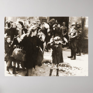 Warsaw Ghetto Uprising Photo from Jurgen Stroop Poster