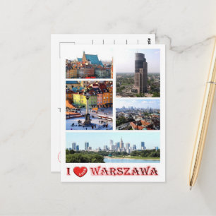 Warsaw - I Love - Postcard