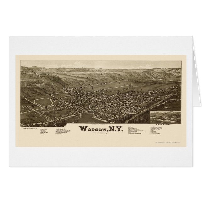 Warsaw, NY Panoramic Map - 1885 (Front Horizontal)