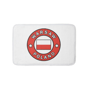 Warsaw Poland Bath Mat