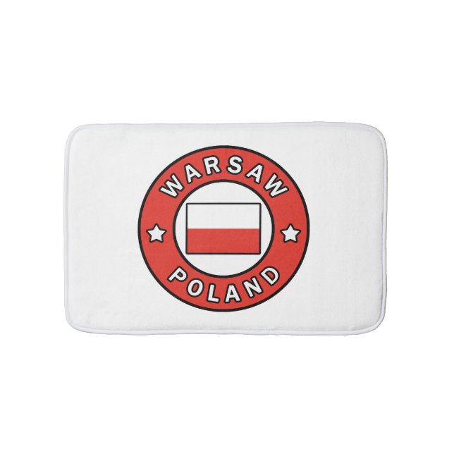 Warsaw Poland Bath Mat (Front)