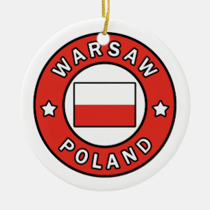 Warsaw Poland Ceramic Ornament