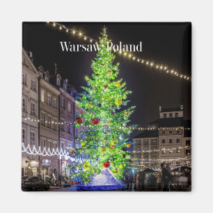 Warsaw, Poland Christmas Celebration Magnet