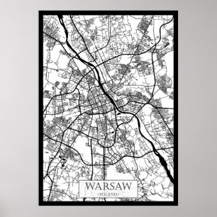 Warsaw Poland City Map Poster
