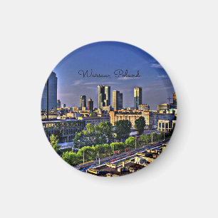 Warsaw, Poland Cityscape Magnet