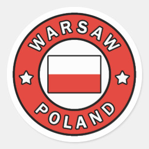 Warsaw Poland Classic Round Sticker