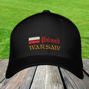 Warsaw & Poland fashion / Polish Flag Embroidered Hat