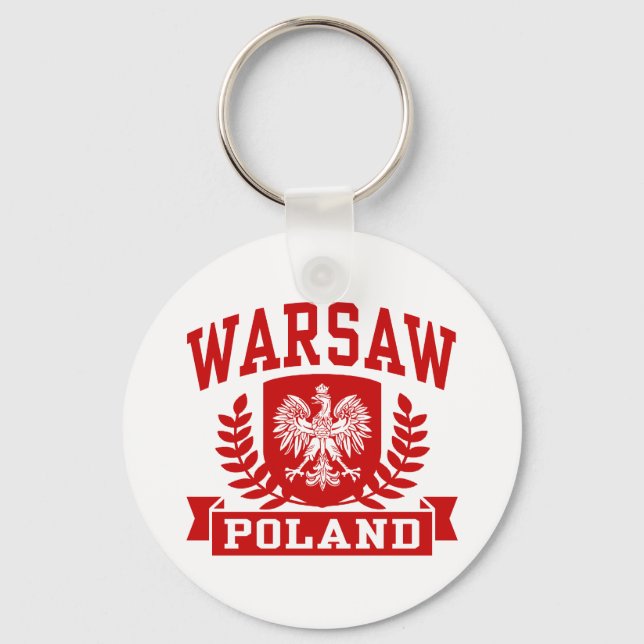 Warsaw Poland Key Ring (Front)