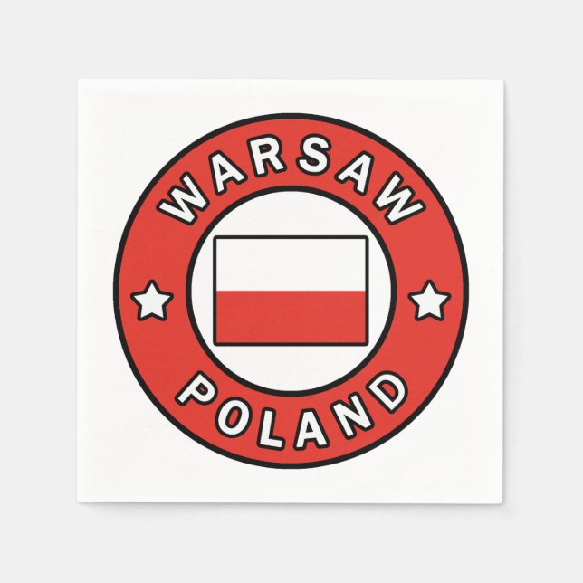 Warsaw Poland Napkin (Front)