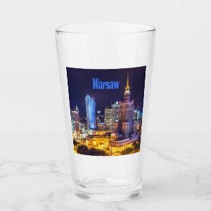 Warsaw Poland Night Skyline Warsaw Spire Glass