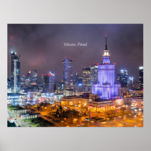 Warsaw, Poland skyline photograph, Poster