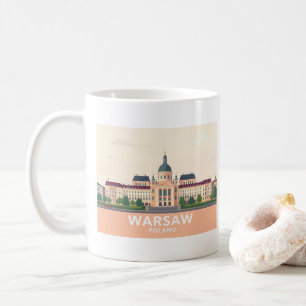 Warsaw Poland The Royal Castle Pastel Travel Coffee Mug