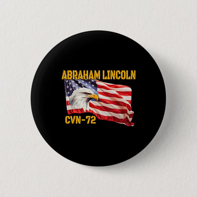 Warship Abraham Lincoln Cvn-72 Aircraft Carrier Ve 6 Cm Round Badge (Front)