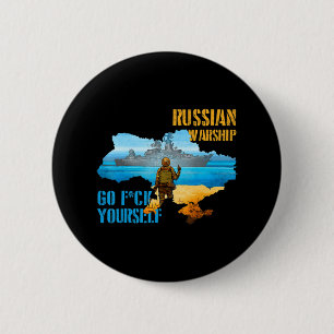 Warship Ukraine Map Pride Vintage Ukraine Postage 6 Cm Round Badge