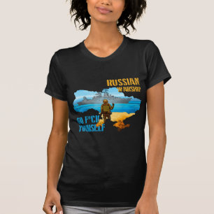 Warship Ukraine Map Pride Vintage Ukraine Postage  T-Shirt