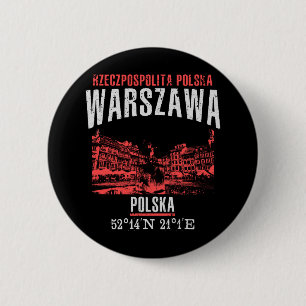 Warszawa 6 Cm Round Badge