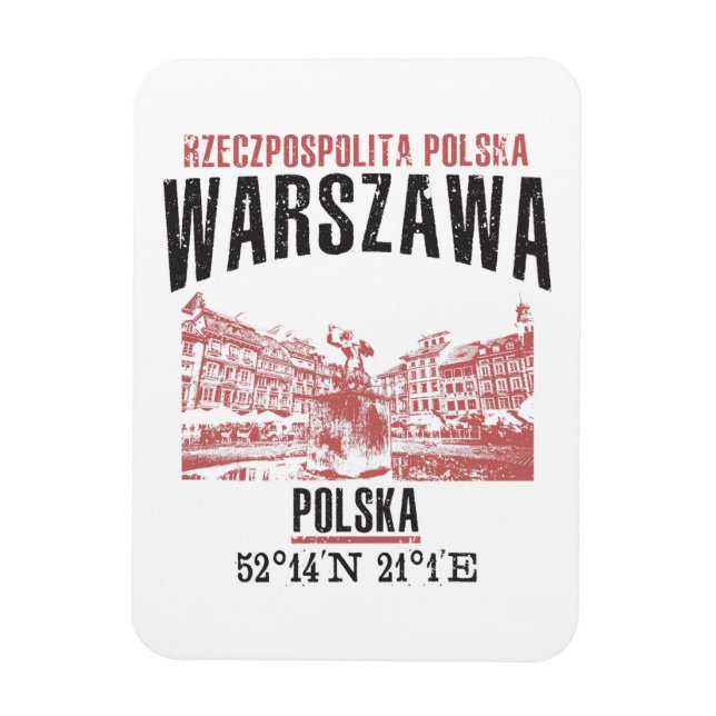 Warszawa Magnet (Vertical)