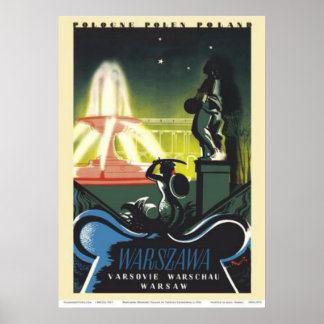 Warszawa (Warsaw) Poland - Saxon Palace Gardens Fo Poster