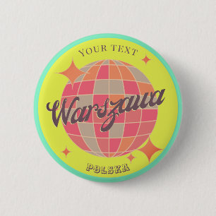 Warszawa Warsaw polska Poland decoration 6 Cm Round Badge