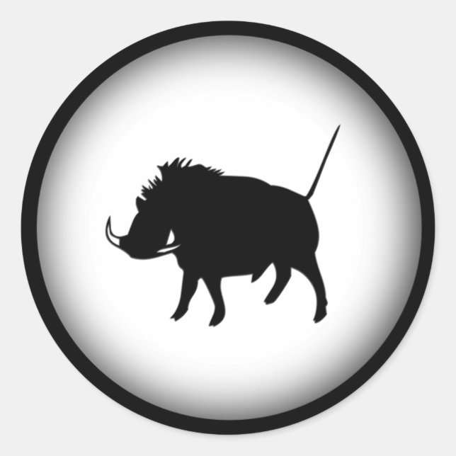 Wart Hog  Classic Round Sticker (Front)