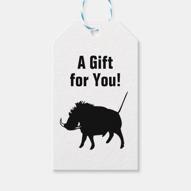 Wart Hog  Gift Tags (Front)