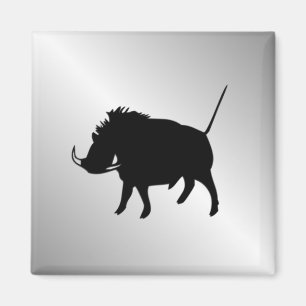 Wart Hog Silver Magnet