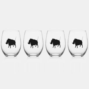 Wart Hog Stemless Wine Glass